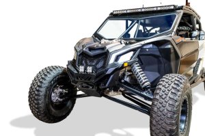 Can-Am X3 Maverick Front Bumper - Elektric Off Road - Volt Series Winch - Satin Black - `17-`24